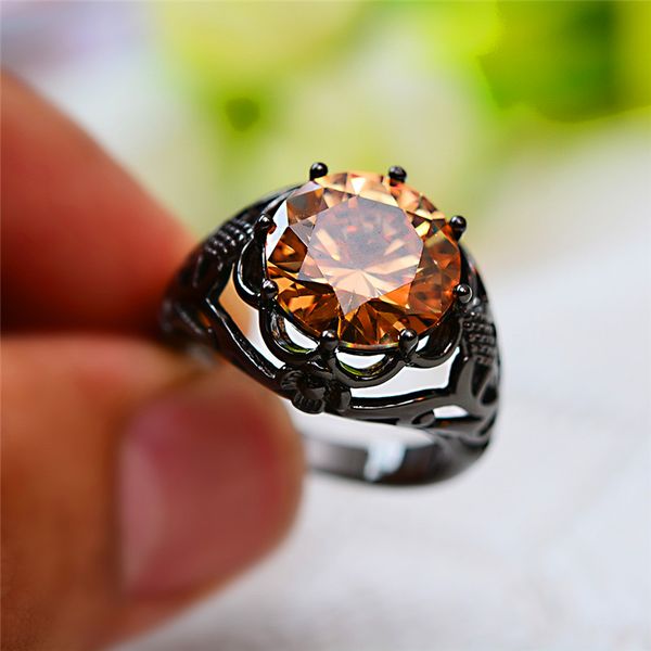 big round champage zircon ring vintage balck gold wedding band ring luxury love engagement rings for women, Slivery;golden
big round champage zircon ring vintage balck gold wedding band ring luxury love engagement rings for women, Slivery;golden