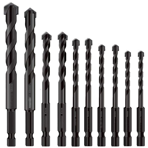 10pcs black masonry drill bits set ceramic tile drill bits carbide tip for glass, brick, tile, concrete, plastic
10pcs black masonry drill bits set ceramic tile drill bits carbide tip for glass, brick, tile, concrete, plastic