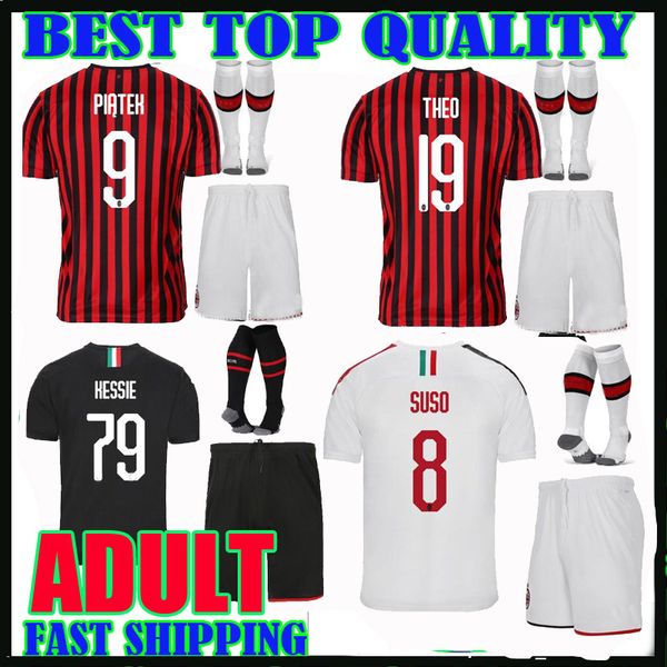 

Kit 19 20 ac milan occer jer ey home away 2019 2020 piatek paqueta u o calhanoglu ke ie maglie third men et football hirt