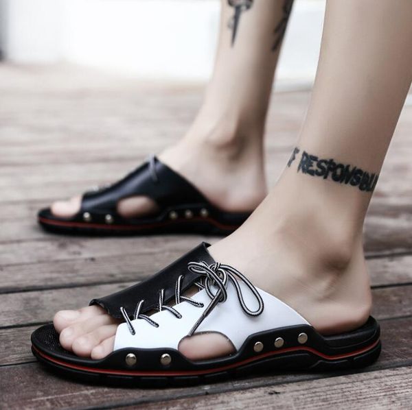 beach shoes men's new summer large size sandals slippers men's leather breathable casual shoes anti-skid flip flops lp150, Black
beach shoes men's new summer large size sandals slippers men's leather breathable casual shoes anti-skid flip flops lp150, Black
