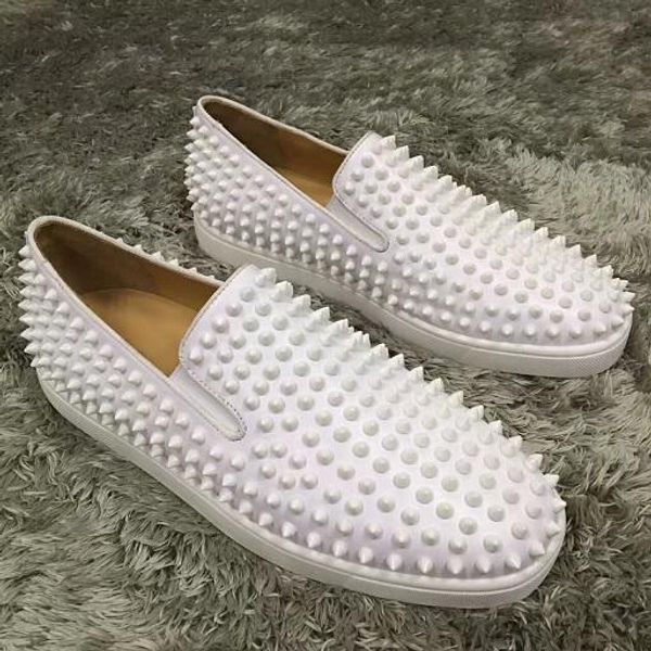 with box 2019 spikes roller boat sneaker shoes men women red bottom low genuine leather walking flats outdoor trainers shoes, Black
with box 2019 spikes roller boat sneaker shoes men women red bottom low genuine leather walking flats outdoor trainers shoes, Black