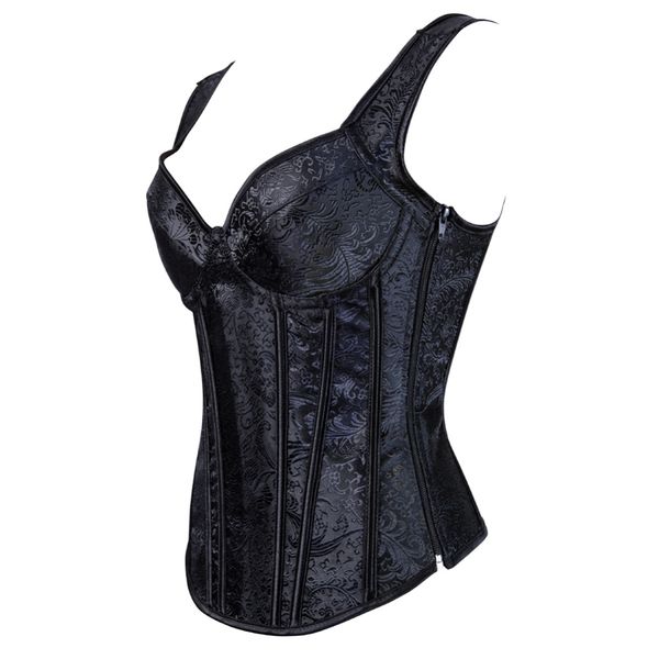 women's retro steampunk corset vest gothic overbust corset pu leather lace up zipper side corsets and bustiers, Black;white
women's retro steampunk corset vest gothic overbust corset pu leather lace up zipper side corsets and bustiers, Black;white