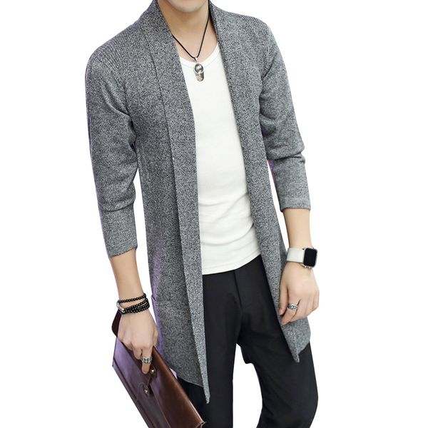 casual md-long long sleeve knitted cardigan men's solid color coat slim fit outwear drop shipping, White;black
casual md-long long sleeve knitted cardigan men's solid color coat slim fit outwear drop shipping, White;black
