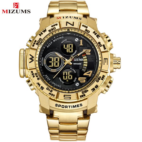 mizums men fashion sport watches men's quartz digital analog clock man full steel wrist watch relogio masculino, Slivery;brown
mizums men fashion sport watches men's quartz digital analog clock man full steel wrist watch relogio masculino, Slivery;brown