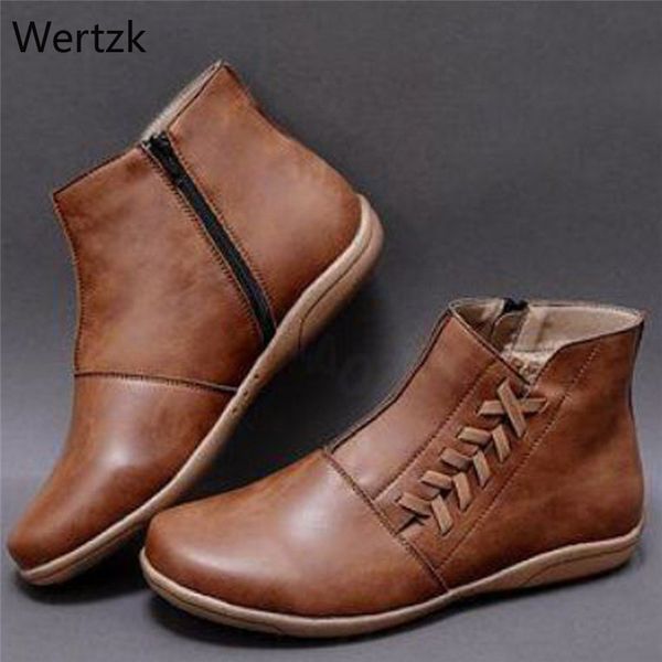 women pu leather ankle boots women autumn winter cross strappy snow boots punk flat heel shoes woman botas mujer a722, Black
women pu leather ankle boots women autumn winter cross strappy snow boots punk flat heel shoes woman botas mujer a722, Black
