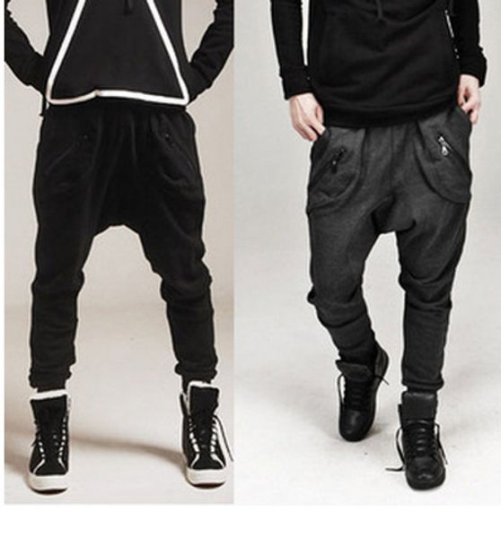 men casual sweatpants drape drop crotch harem hip-hop pants trouser baggy dancing pants gothic punk style harem men, Black
men casual sweatpants drape drop crotch harem hip-hop pants trouser baggy dancing pants gothic punk style harem men, Black
