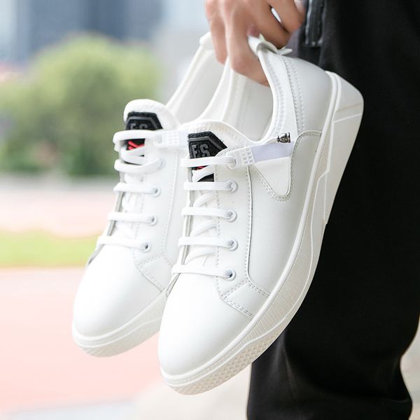 2019 spring new style men genuine leather white shoes men's korean-style students white students shoes popular men's casual shoe, Black
2019 spring new style men genuine leather white shoes men's korean-style students white students shoes popular men's casual shoe, Black