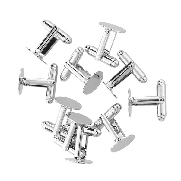 10 mens cufflinks cuff link backs blanks findings 13mm hot, Silver;golden 
10 mens cufflinks cuff link backs blanks findings 13mm hot, Silver;golden