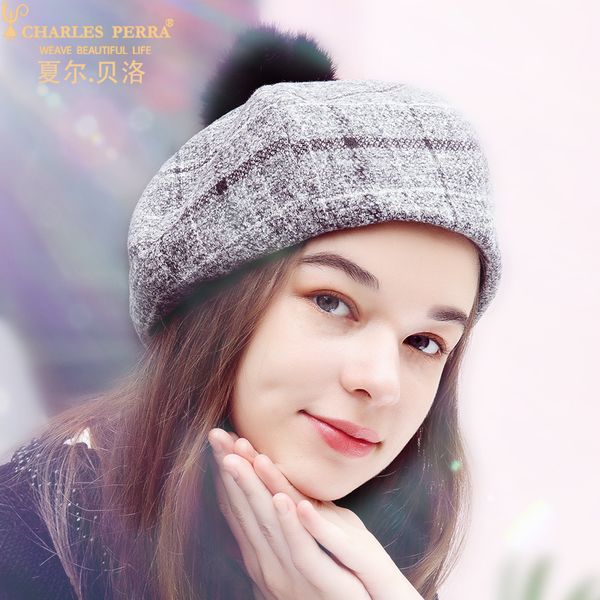 charles perra women hat 2020 new berets with pom pom fashion elegant korean version keep warm winter hats female 0272, Blue;gray
charles perra women hat 2020 new berets with pom pom fashion elegant korean version keep warm winter hats female 0272, Blue;gray
