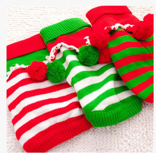 christmas dog apparel dog stripe sweater fashion winter warm pet coat cute puppy teddy xmas coat with wool ball decoration
christmas dog apparel dog stripe sweater fashion winter warm pet coat cute puppy teddy xmas coat with wool ball decoration