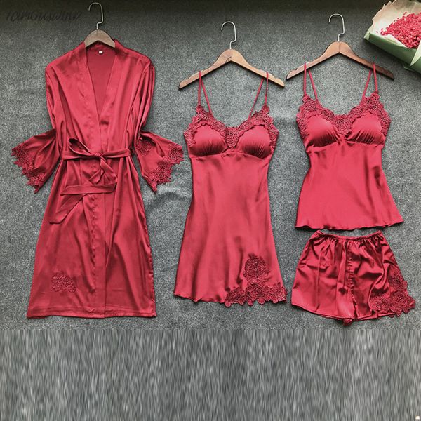 sleepwear women female with chest women pajamas lace slik sleep lounge elegant pieces sets 4 ladies indoor clothing, Black;red
sleepwear women female with chest women pajamas lace slik sleep lounge elegant pieces sets 4 ladies indoor clothing, Black;red