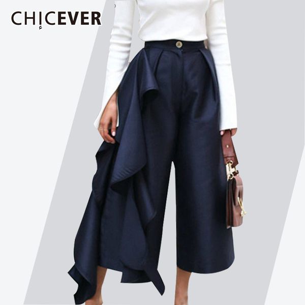 chicever 2019 ruffle trousers for women high waist wide leg pants female casual palazzo bottoms large size clothes korean autumn, Black;white
chicever 2019 ruffle trousers for women high waist wide leg pants female casual palazzo bottoms large size clothes korean autumn, Black;white