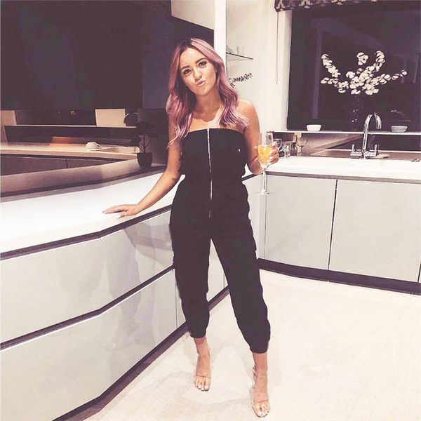 2019 fashion women jumpsuit sleeveless zipper rompers casual off shoulder party jumpsuit elegant ladies pants, Black;white
2019 fashion women jumpsuit sleeveless zipper rompers casual off shoulder party jumpsuit elegant ladies pants, Black;white