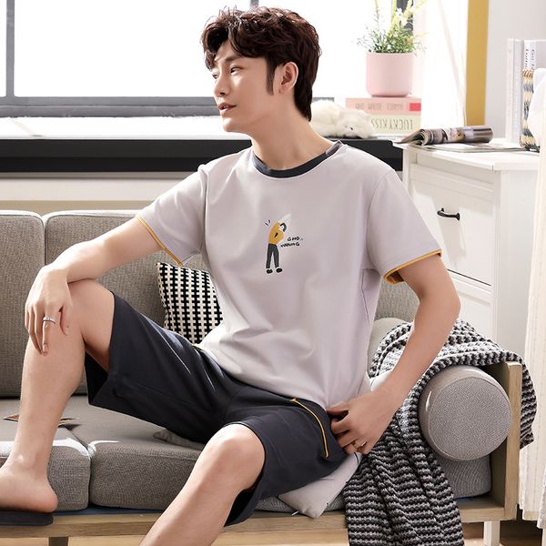 men's sleepwear summer pajamas for men cotton short sleeve pants two pieces set pajama plus size 3xl male leisure homewear, Black;brown
men's sleepwear summer pajamas for men cotton short sleeve pants two pieces set pajama plus size 3xl male leisure homewear, Black;brown