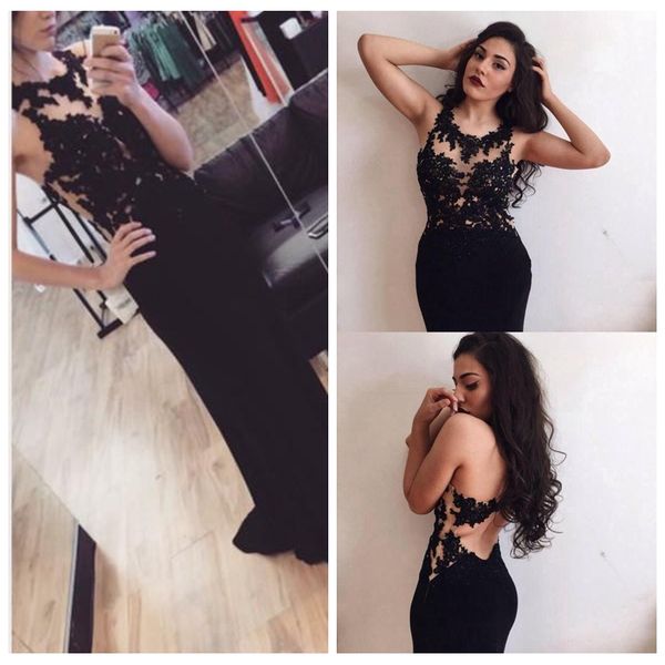 2019 sheer black lace appliques mermaid prom dresses criss cross back sweep train long vestidos de special occasion gowns evening dress
2019 sheer black lace appliques mermaid prom dresses criss cross back sweep train long vestidos de special occasion gowns evening dress