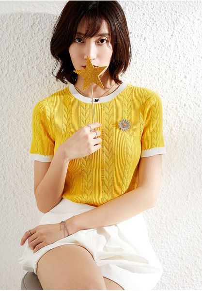 pixy ice silk sweater yellow knitted pullover summer twist white hollow out casual t shirt sweet cute tee kawaii 90 friends
pixy ice silk sweater yellow knitted pullover summer twist white hollow out casual t shirt sweet cute tee kawaii 90 friends