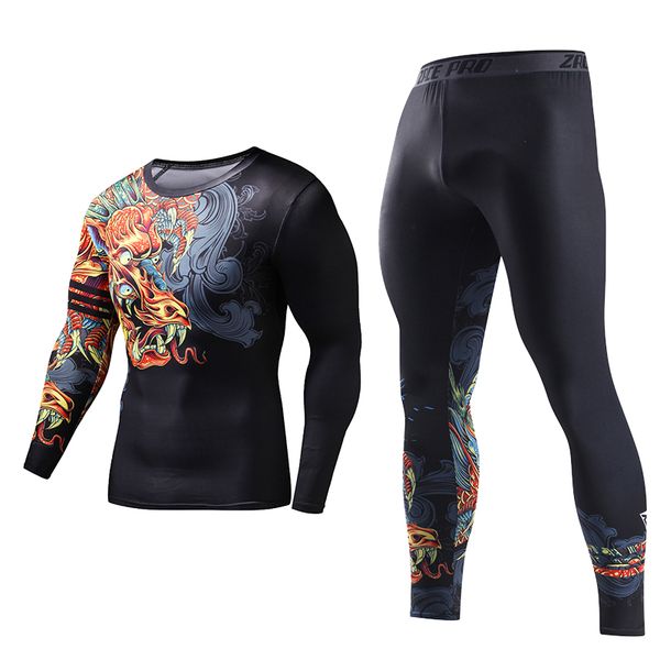 zrce costume 3d chinese dragon tracksuits plus size skinny men compression two piece set funny t shirt fashion full men suits, Gray
zrce costume 3d chinese dragon tracksuits plus size skinny men compression two piece set funny t shirt fashion full men suits, Gray