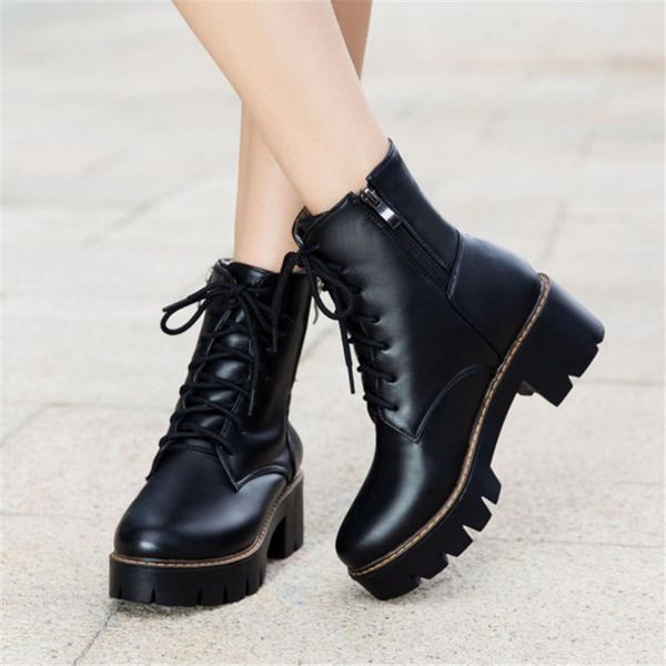 pxelena women platform comfort thick heel punk gothic combat boots zipper ankle boots ladies round toe autumn shoes black white
pxelena women platform comfort thick heel punk gothic combat boots zipper ankle boots ladies round toe autumn shoes black white