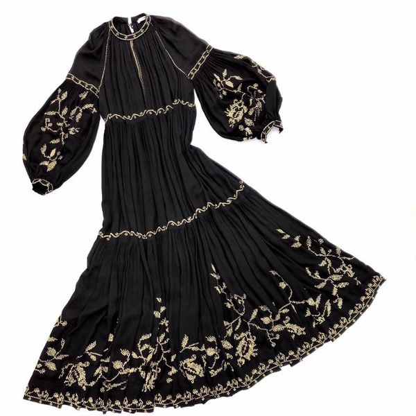 casual dresses ladies vintage black 2021 spring est america runway fashion leaf embroidery lantern sleeve elegant long loose dress, Black;gray
casual dresses ladies vintage black 2021 spring est america runway fashion leaf embroidery lantern sleeve elegant long loose dress, Black;gray