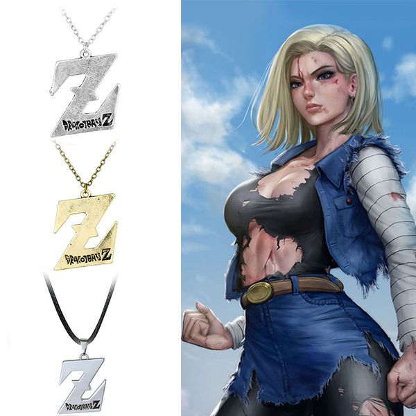 retro anime z charm necklace choker necklace for women men trendy, Silver 
retro anime z charm necklace choker necklace for women men trendy, Silver
