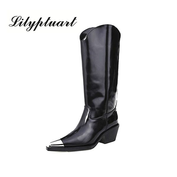2019 european and american style cowhide material metal decorative booties pointed sets of feet closed fashion boots women, Black
2019 european and american style cowhide material metal decorative booties pointed sets of feet closed fashion boots women, Black