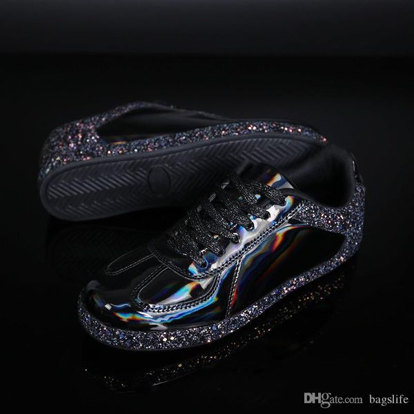 women sneakers gold glitter shinny bling fashion casual oxford shoes woman lady ballet flats glossy sneakers espadrilles, Black 
women sneakers gold glitter shinny bling fashion casual oxford shoes woman lady ballet flats glossy sneakers espadrilles, Black