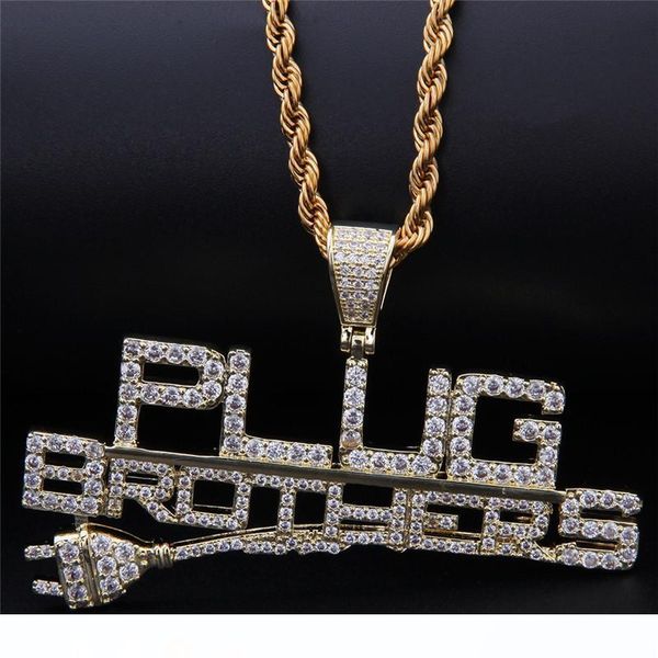 letters pendant necklace men gold plated hip hop jewelry plug brothers charm hiphop necklace with cubic zirconia, Silver
letters pendant necklace men gold plated hip hop jewelry plug brothers charm hiphop necklace with cubic zirconia, Silver