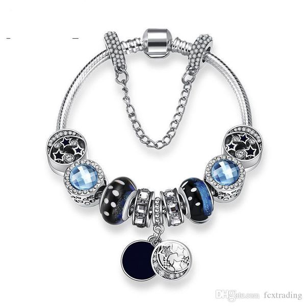 new charm bracelets blue sky beads bracelet 925 silver bracelets retro national wind star glaze beads moon diy jewelry, Golden;silver
new charm bracelets blue sky beads bracelet 925 silver bracelets retro national wind star glaze beads moon diy jewelry, Golden;silver