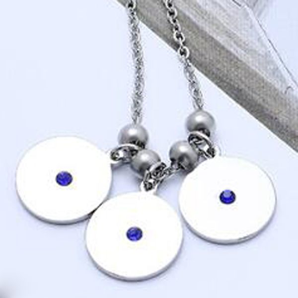 stainless steel women simple necklace blue crystal round pendant valentines gift for girlfriend wife friend gift, Silver
stainless steel women simple necklace blue crystal round pendant valentines gift for girlfriend wife friend gift, Silver