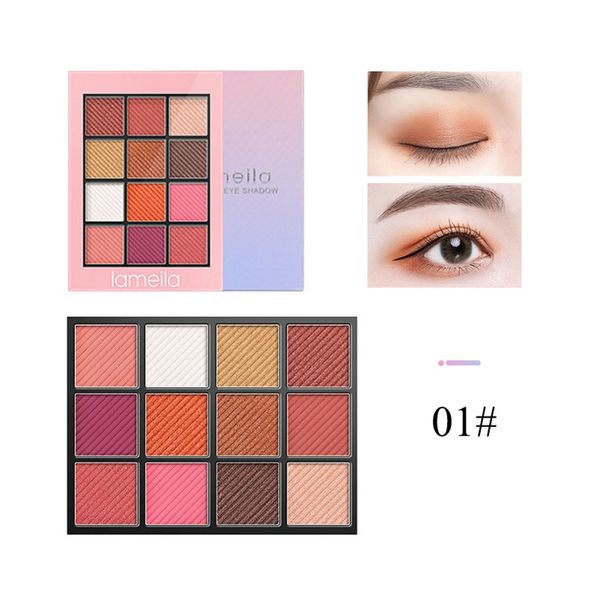 12-color shimmer matte eyeshadow waterproof smudge-proof easy to color eye shadow palette
12-color shimmer matte eyeshadow waterproof smudge-proof easy to color eye shadow palette