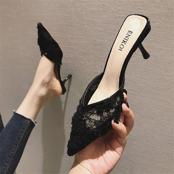 pointed toe thin heels high heel mules slippers woman 2019 summer shoes woman fashion mesh shallow black ladies shoes female
pointed toe thin heels high heel mules slippers woman 2019 summer shoes woman fashion mesh shallow black ladies shoes female