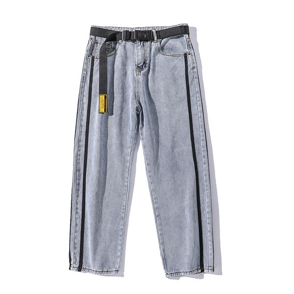 men's jeans wholesale 2021 fashion teenagers denim men loose straight bf wind thin korean wild student striped wide leg pants, Blue
men's jeans wholesale 2021 fashion teenagers denim men loose straight bf wind thin korean wild student striped wide leg pants, Blue