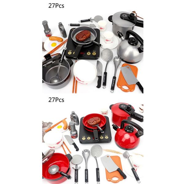 27pcs/set home kitchen utensils tools cooking pots pans dishes cookware toy for kids children play house pretend toys 094f 
27pcs/set home kitchen utensils tools cooking pots pans dishes cookware toy for kids children play house pretend toys 094f