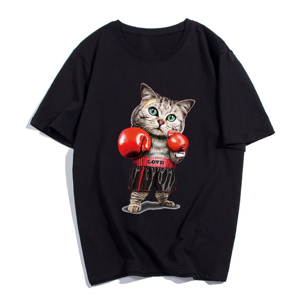 e-baihui men's o neck cotton short sleeve lovely boxinger cat t-shirts funny cat animal men's customized t shirts birthday gift, White;black
e-baihui men's o neck cotton short sleeve lovely boxinger cat t-shirts funny cat animal men's customized t shirts birthday gift, White;black