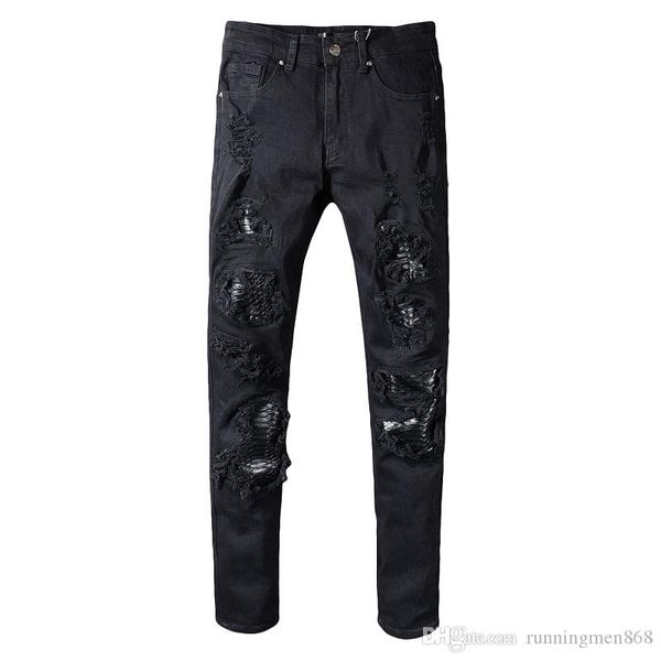 17ss solid classic style straight denim designer men's motorcycle biker jeans washed design casual slim summer skinny ripped quality, Blue 
17ss solid classic style straight denim designer men's motorcycle biker jeans washed design casual slim summer skinny ripped quality, Blue
