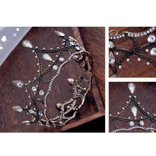 ювелирные vintage барокко черный rhinestone невесты диадема pageant кристалл люкс диадемы корона свадебные аксессуары для волос для женщин v, White;golden
ювелирные vintage барокко черный rhinestone невесты диадема pageant кристалл люкс диадемы корона свадебные аксессуары для волос для женщин v, White;golden