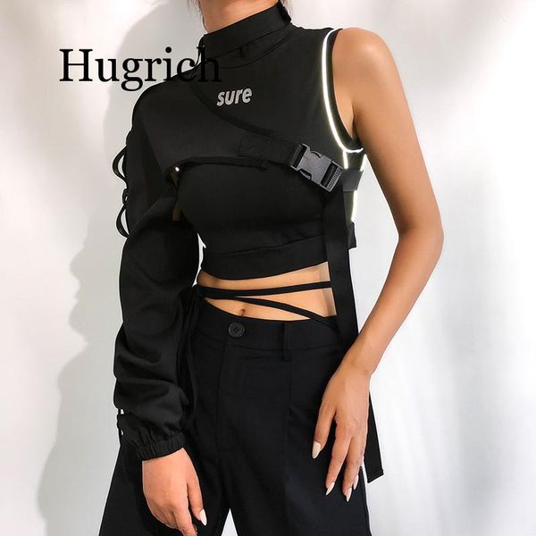 women's hoodies & sweatshirts 2021 streetwear neon halter sweatshirt hoodie buckle reflective smock one shoulder holographic outwear, Black
women's hoodies & sweatshirts 2021 streetwear neon halter sweatshirt hoodie buckle reflective smock one shoulder holographic outwear, Black
