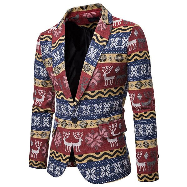 2019 fashion trend christmas men's slim fit stylish casual one button blazers coat autumn winter new unique print suit outwear, White;black
2019 fashion trend christmas men's slim fit stylish casual one button blazers coat autumn winter new unique print suit outwear, White;black