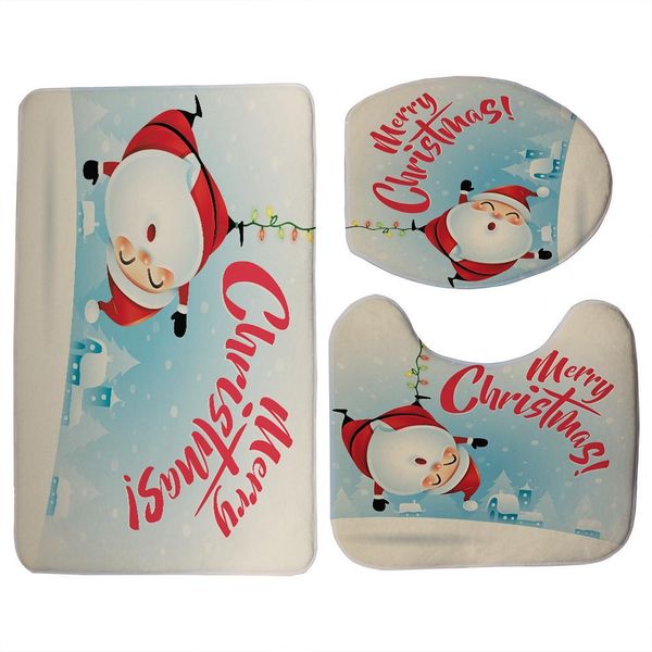eco-friendly bath mat sets 3 pieces cartoon merry christmas decorations for home santa claus snowman pattern toilet seat cover
eco-friendly bath mat sets 3 pieces cartoon merry christmas decorations for home santa claus snowman pattern toilet seat cover