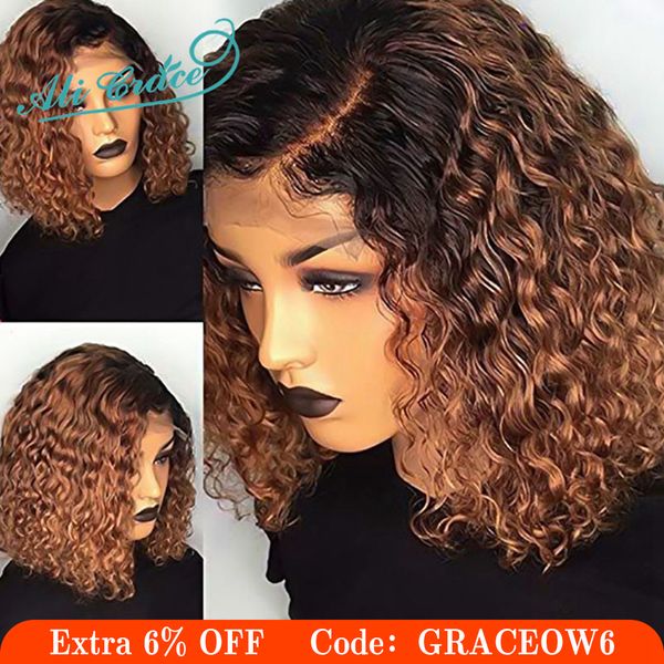ali grace hair t1b/30 curly bob wig 13x6 lace frontal human hair wigs short curly bob wig pre plucked for women ing, Black;brown
ali grace hair t1b/30 curly bob wig 13x6 lace frontal human hair wigs short curly bob wig pre plucked for women ing, Black;brown