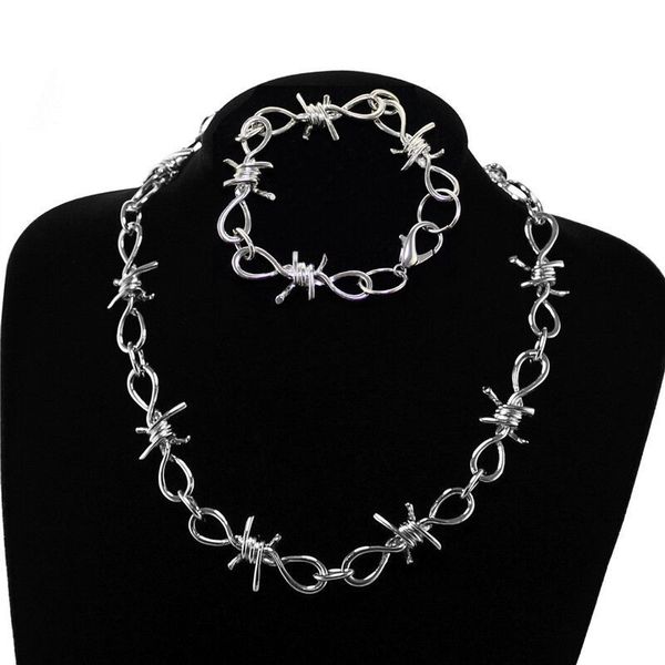 new punk gothic alloy barbed wire brambles link necklace bracelet bangle jewelry hip- choker for women men couple unisex, Golden;silver
new punk gothic alloy barbed wire brambles link necklace bracelet bangle jewelry hip- choker for women men couple unisex, Golden;silver