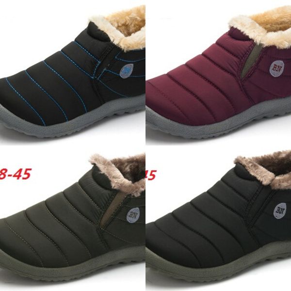 new fashion men winter shoes solid color snow boots cotton inside antiskid bottom keep warm waterproof ski boots,size 48, Black
new fashion men winter shoes solid color snow boots cotton inside antiskid bottom keep warm waterproof ski boots,size 48, Black