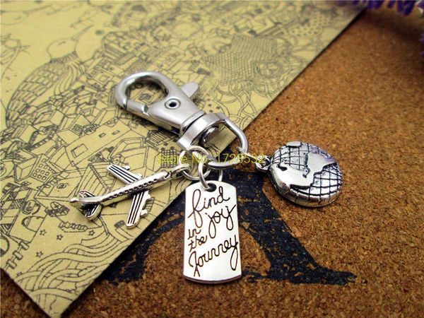 12pcs lot keychain find joy in the journey antique silver mini globe earth, mini aircraft plane,traveling the world
12pcs lot keychain find joy in the journey antique silver mini globe earth, mini aircraft plane,traveling the world