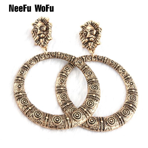 neefu wofu new drop earrings lion head earring metal retro big earring for woman large long brinco ear oorbellen gift, Golden
neefu wofu new drop earrings lion head earring metal retro big earring for woman large long brinco ear oorbellen gift, Golden