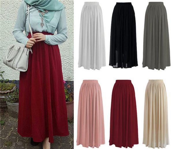 2018 fashion chiffon muslim women pleated skirt elegant islamic clothing ankle-length middle east long bottoms dress, Red
2018 fashion chiffon muslim women pleated skirt elegant islamic clothing ankle-length middle east long bottoms dress, Red