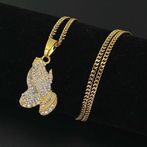 hip hop praying hands diamonds pendant necklaces for men gold luxury necklace stainless steel cuban chains crystal religion fashion jewelry, Silver
hip hop praying hands diamonds pendant necklaces for men gold luxury necklace stainless steel cuban chains crystal religion fashion jewelry, Silver