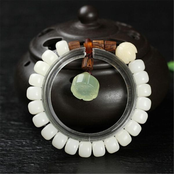 authentic hainan 7*9mm natural white bodhi root one circle beads bracelet xiuyu lotus charm fashion women summer mala jewelry, Black
authentic hainan 7*9mm natural white bodhi root one circle beads bracelet xiuyu lotus charm fashion women summer mala jewelry, Black
