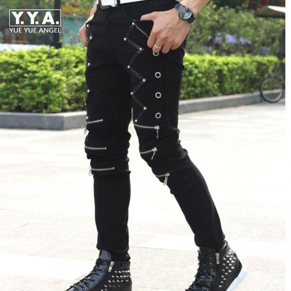 2018 new arrival spring fashion mens punk skinny pants for man cool cotton casual pants zipper slim fit black goth trousers
2018 new arrival spring fashion mens punk skinny pants for man cool cotton casual pants zipper slim fit black goth trousers
