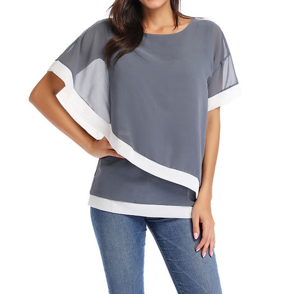 chiffon blouse new casual short sleeve women and blouses fashion patchwork shirt blusas camiseta mujer plus size 5xl, White
chiffon blouse new casual short sleeve women and blouses fashion patchwork shirt blusas camiseta mujer plus size 5xl, White