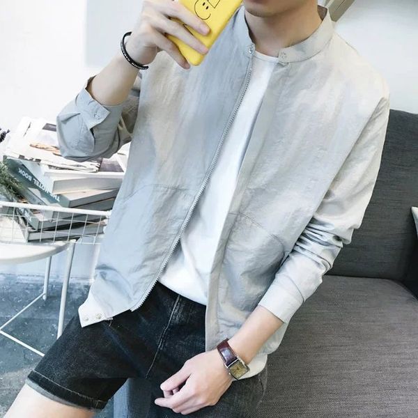 2019 summer thin section long sleeve men's jacket solid color korean-style slim fit sun protection clothing men's teenager stude, Black;brown
2019 summer thin section long sleeve men's jacket solid color korean-style slim fit sun protection clothing men's teenager stude, Black;brown